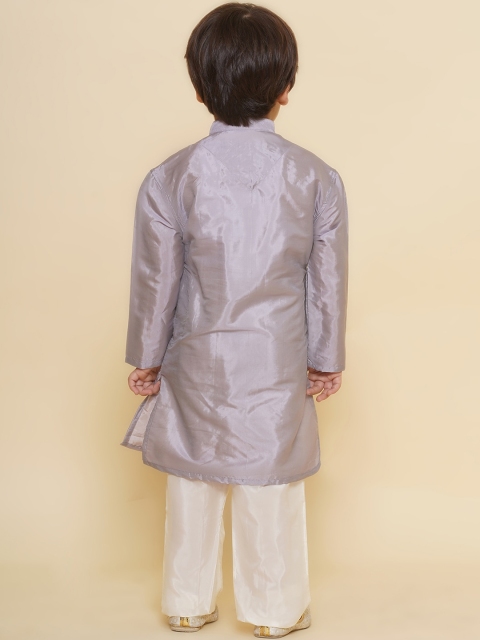 Sethukrishna Boys Mandarin Collar Kurta - Image 4