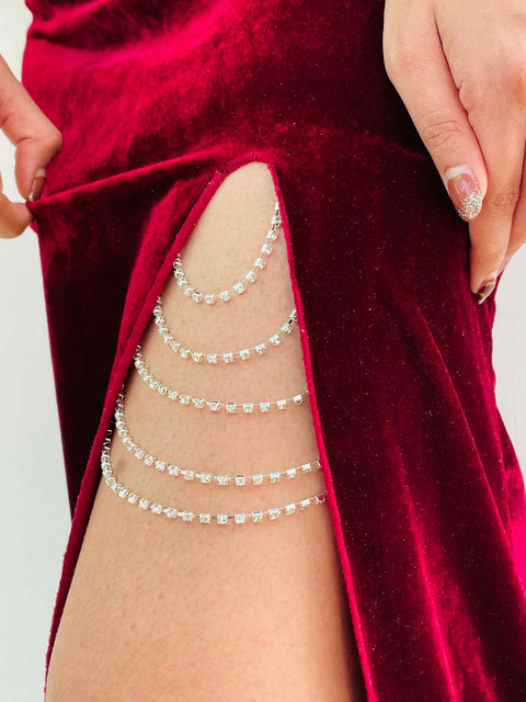 ISHKAARA Silver-Plated Leg Chain - Image 4