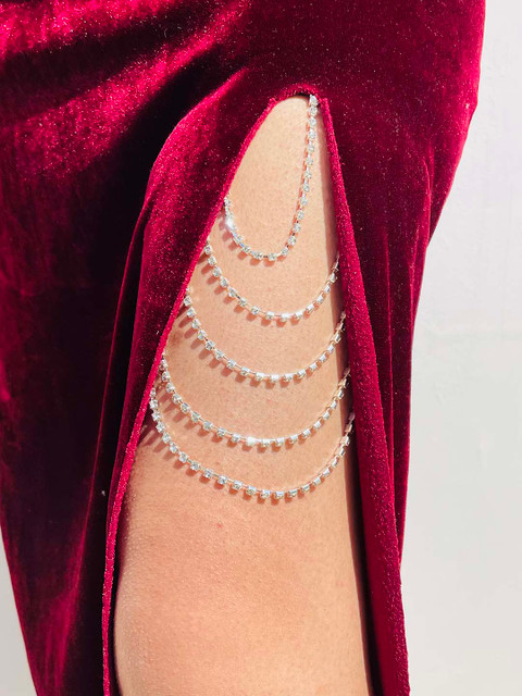 ISHKAARA Silver-Plated Leg Chain - Image 5