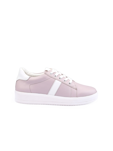 Mast & Harbour Women Pink Round Toe Lace-Ups Sneakers - Image 5