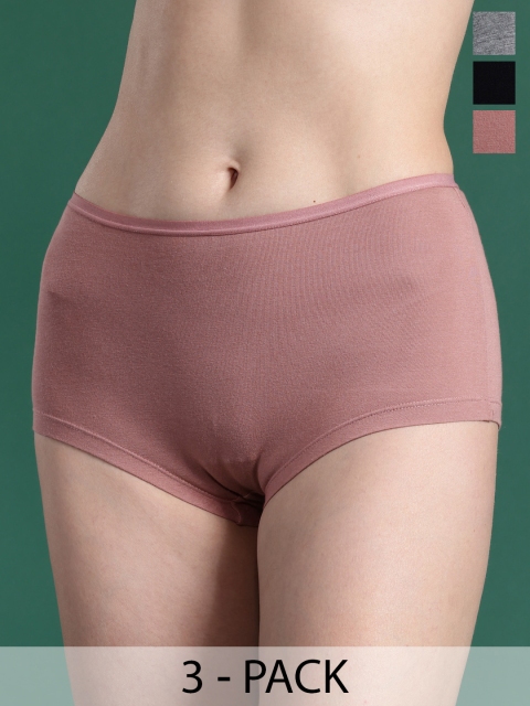 DressBerry Pack Of 3 Mid-Rise Boy Shorts