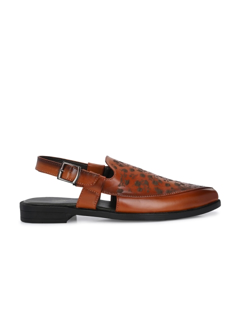 House of Pataudi Men Textured Shoe-Style Sandal - Image 5