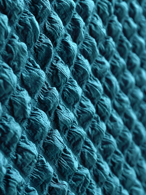 Cortina Teal Elastic Stretchable Sofa Cover With Arms - Image 5