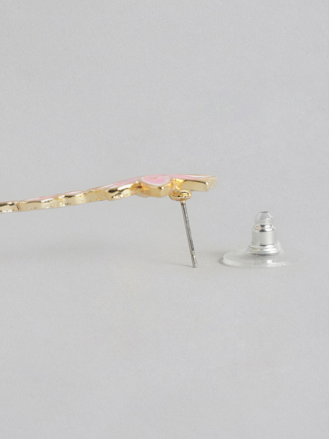 Estele Gold-Plated Floral Ear Cuff Earrings - Image 5