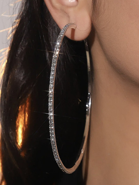 ISHKAARA Silver Plated Hoop Earrings