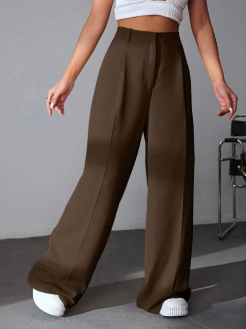 BROADSTAR Women Pleated Korean Pants