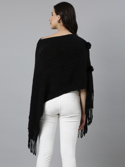 SHOWOFF Women Cable Knit Longline Poncho - Image 4