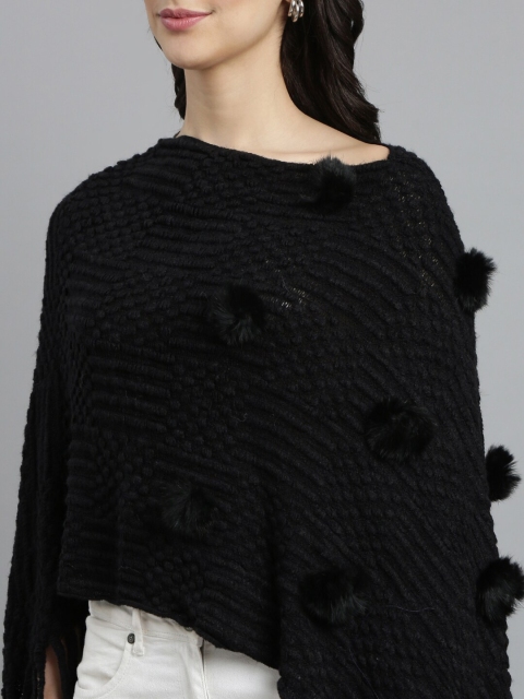SHOWOFF Women Cable Knit Longline Poncho - Image 2