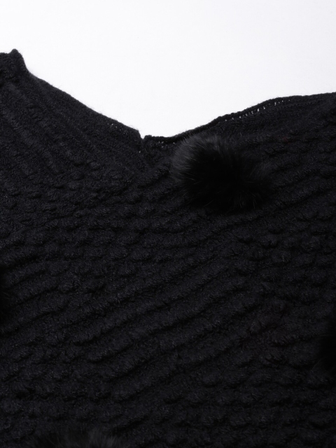 SHOWOFF Women Cable Knit Longline Poncho - Image 7