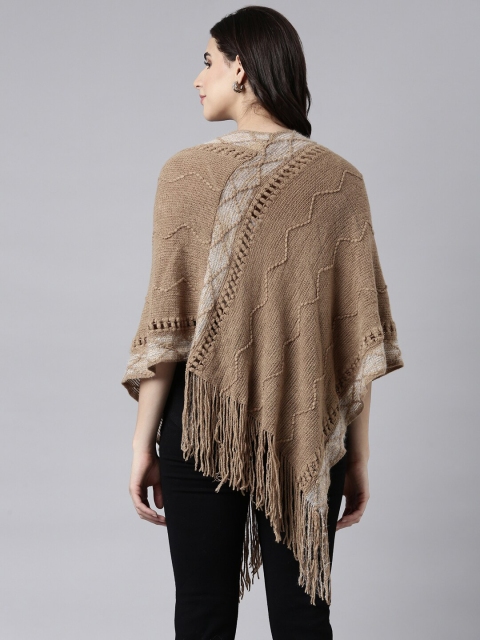 SHOWOFF Women Chevron Poncho - Image 4