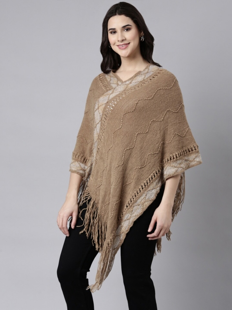 SHOWOFF Women Chevron Poncho - Image 3