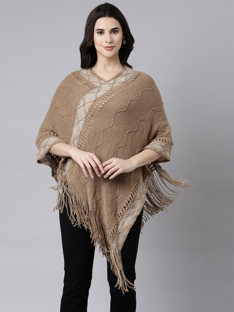 SHOWOFF Women Chevron Poncho - Image 6