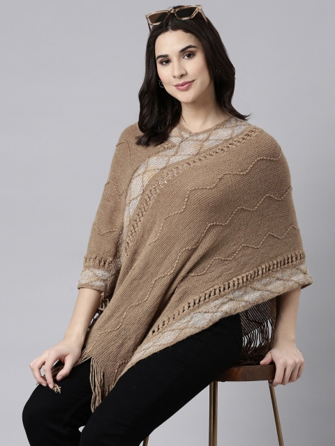 SHOWOFF Women Chevron Poncho