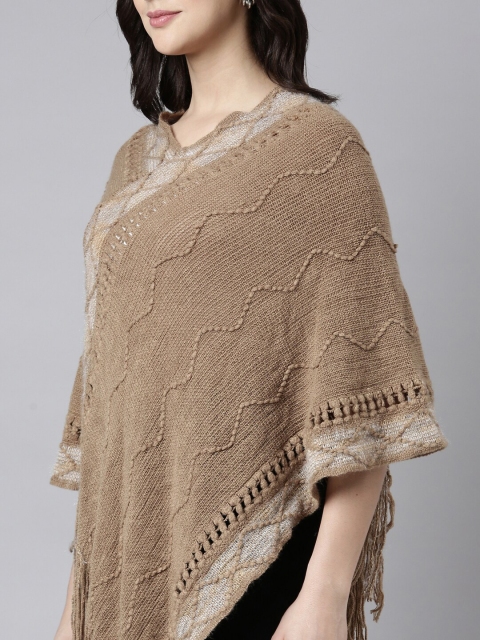 SHOWOFF Women Chevron Poncho - Image 2