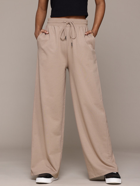 The Roadster Lifestyle Co. Women Wide Leg Knit Trousers