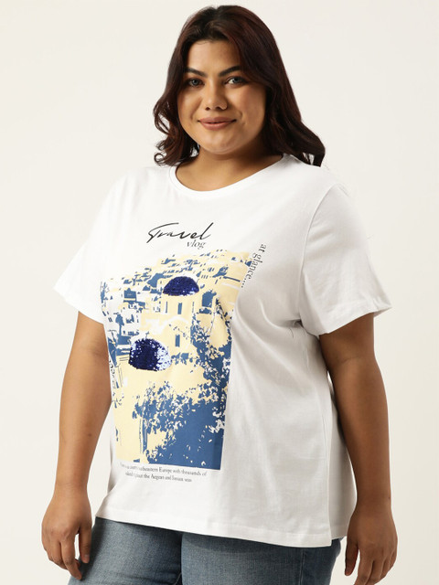 MARCA Bold Plus Size Graphic Printed Round Neck Bio Finish Cotton Regular T-shirt - Image 4