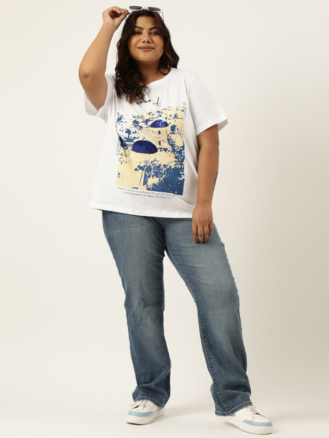 MARCA Bold Plus Size Graphic Printed Round Neck Bio Finish Cotton Regular T-shirt - Image 6