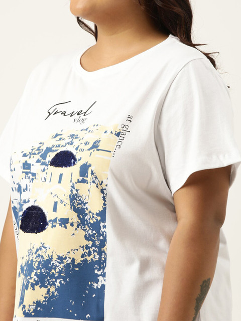 MARCA Bold Plus Size Graphic Printed Round Neck Bio Finish Cotton Regular T-shirt - Image 2