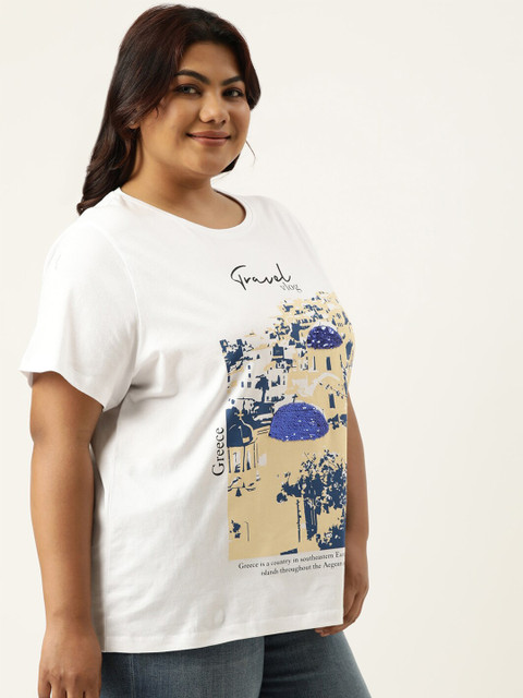 MARCA Bold Plus Size Graphic Printed Round Neck Bio Finish Cotton Regular T-shirt - Image 3