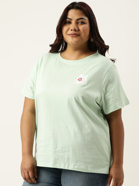 MARCA Bold Plus Size Typography Printed Round Neck Bio Finish Cotton Regular T-shirt - Image 4