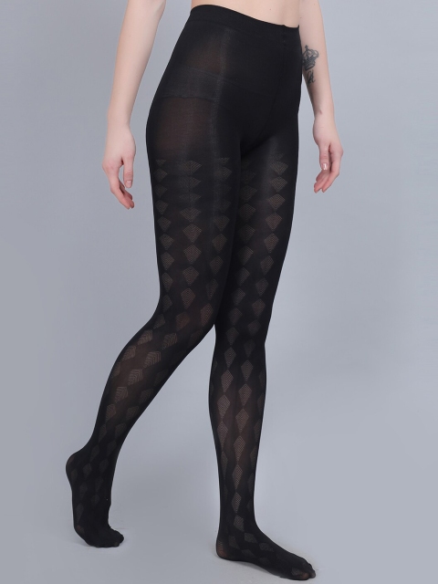 mod & shy Self-Design High-Waist Semi Sheer Pantyhose Stockings - Image 2