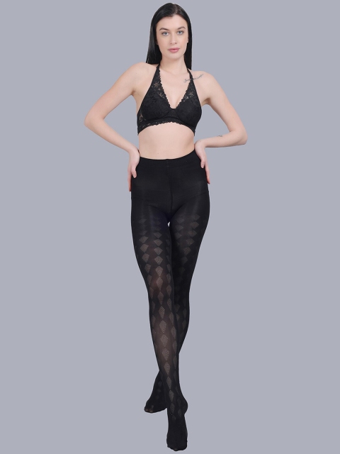 mod & shy Self-Design High-Waist Semi Sheer Pantyhose Stockings - Image 5