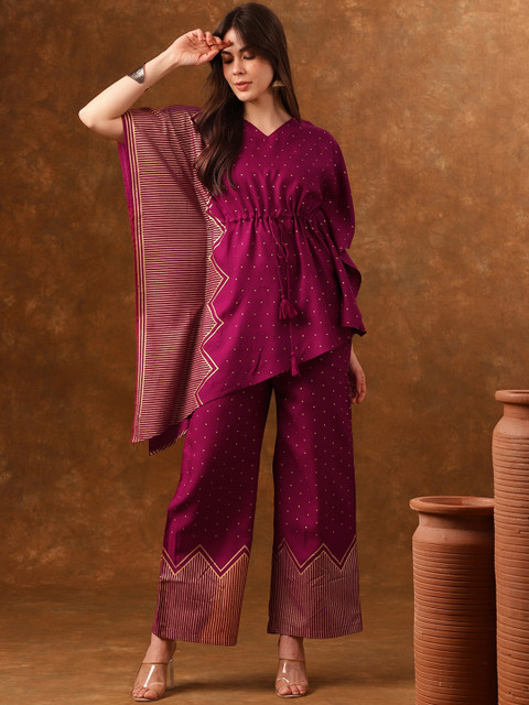 Anouk Printed Kaftan Top With Trousers