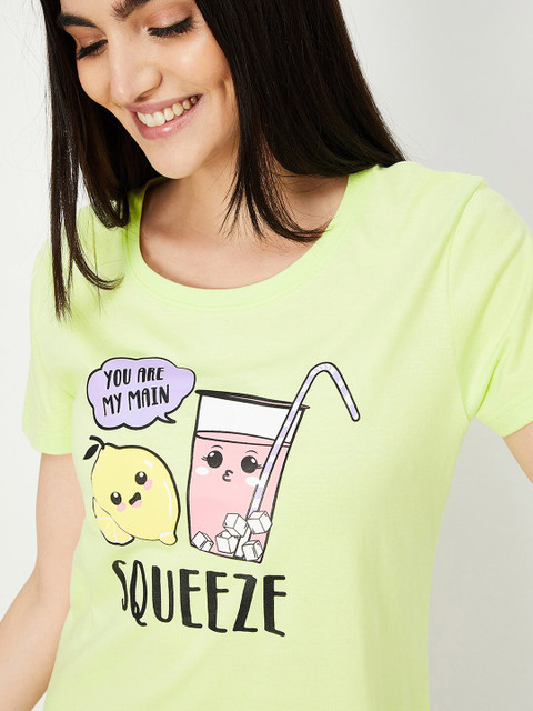 max Typography Printed Pure Cotton T-shirt Nightdress - Image 2