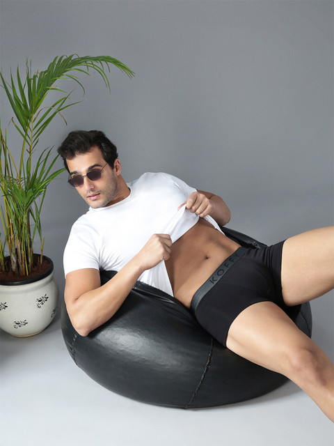 KOFFY Men Super Soft 4 Way Stretch 2X Absorbent Long Trunk KOFFY_KI44_MINI_BLK_1PC