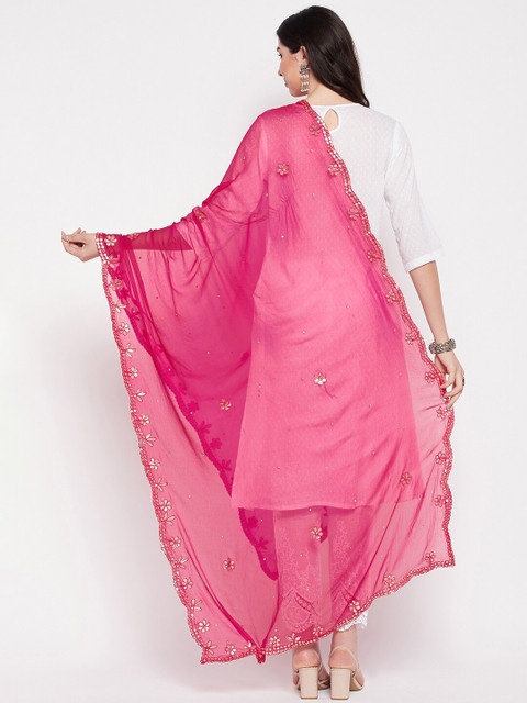 Clora Creation Embroidered Dupatta with Gotta Patti - Image 4