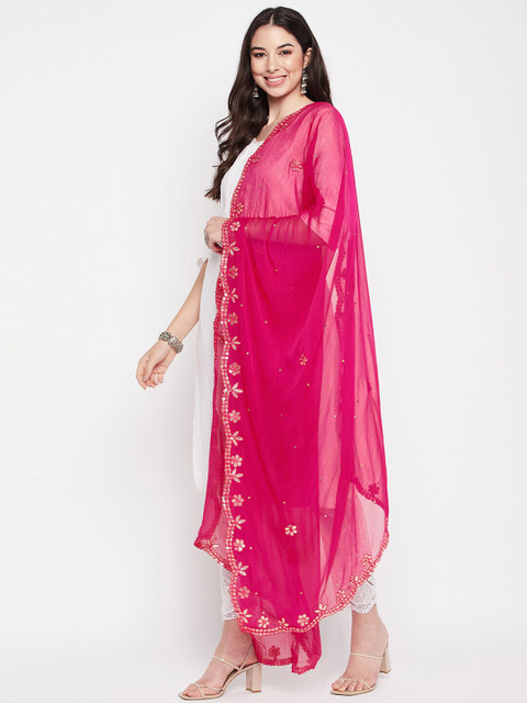 Clora Creation Embroidered Dupatta with Gotta Patti - Image 3