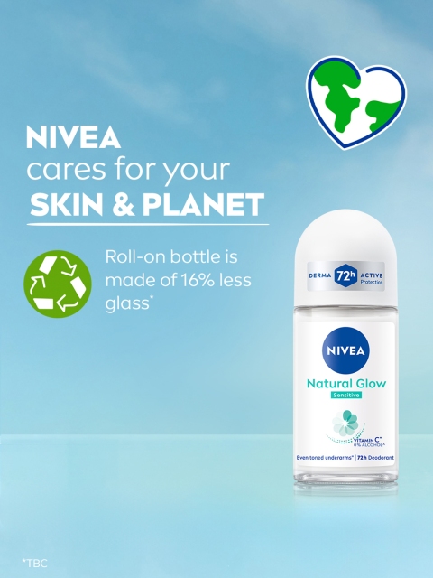 Nivea Women Natural Glow Sensitive Deo Roll On - 50 ml - Image 3