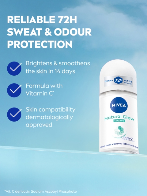 Nivea Women Natural Glow Sensitive Deo Roll On - 50 ml - Image 5