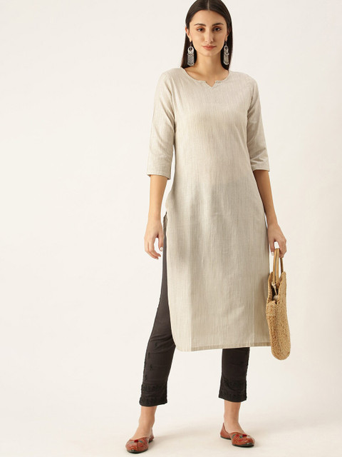 KALINI Round Neck Regular Straight Kurta - Image 5