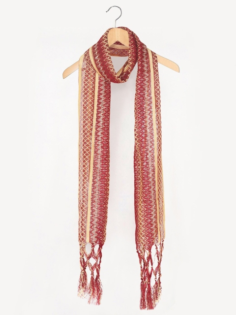 SG LEMAN Men Embroidered Abstract Stole - Image 2