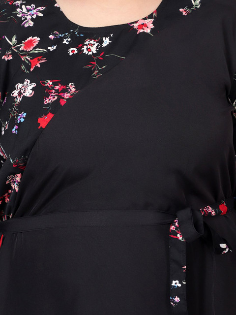 Indietoga Floral Printed Crepe Maxi Dress - Image 2