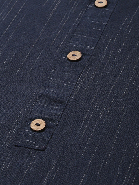 KALINI Women Striped Round Neck Kurta - Image 2