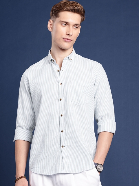 Mast & Harbour Men Standard Striped Casual Shirt