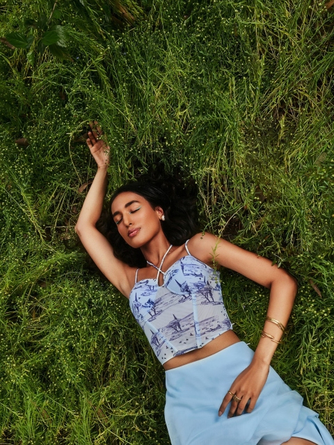 Lea Clothing Co. Printed Halter Neck Top & Flared Skirts - Image 4