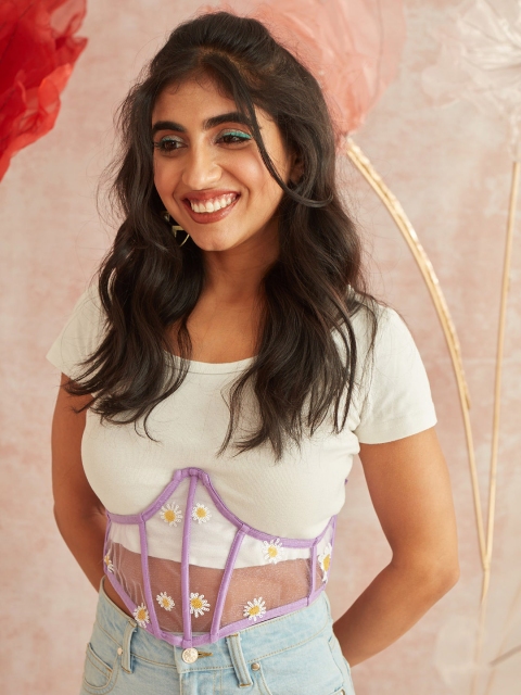 Lea Clothing Co. Floral Embellished Corset - Image 6
