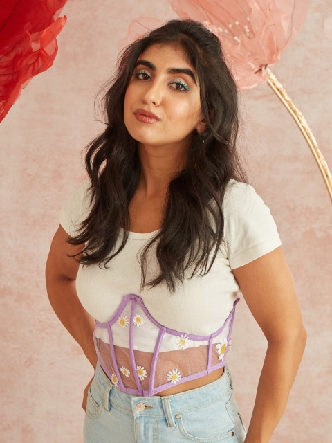 Lea Clothing Co. Floral Embellished Corset - Image 3