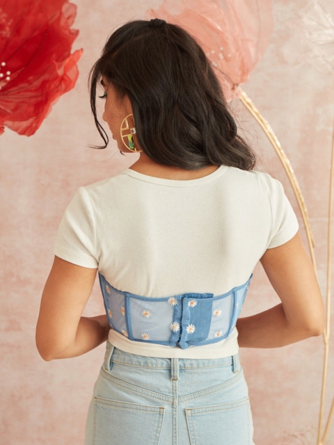 Lea Clothing Co. Floral Embellished Corset - Image 4