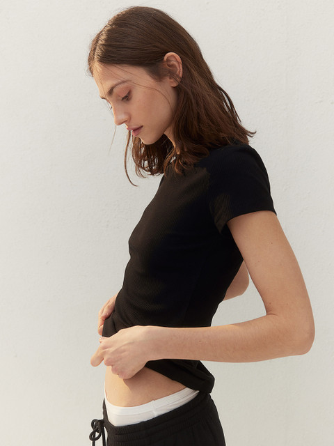 H&M Women Ribbed T-shirt - Image 3