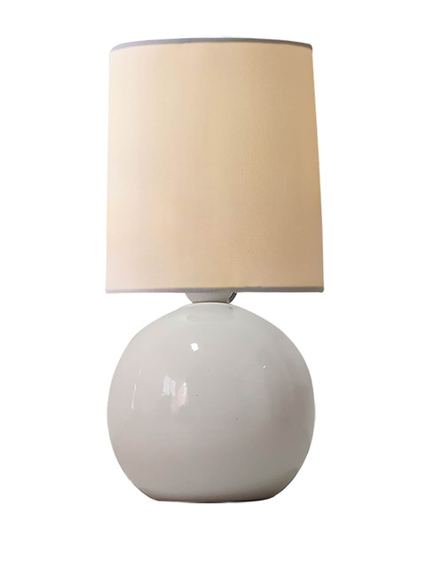 Homesake White 2 Pieces Ceramic Contemporary Frustum Table Lamps - Image 3