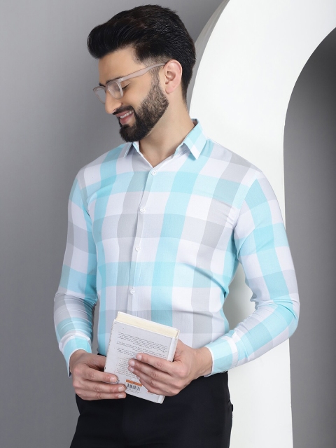 Indian Needle Classic Buffalo Checks Pure Cotton Formal Shirt