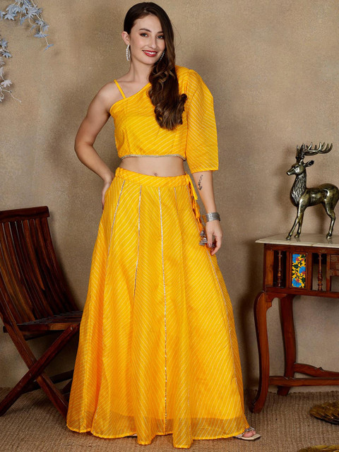 NEUDIS Striped Flared Maxi A-Line Skirts - Image 5