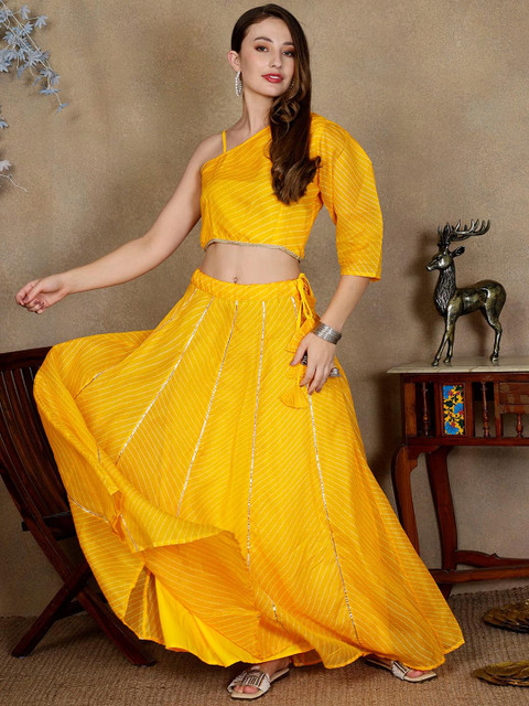 NEUDIS Striped Flared Maxi A-Line Skirts - Image 4