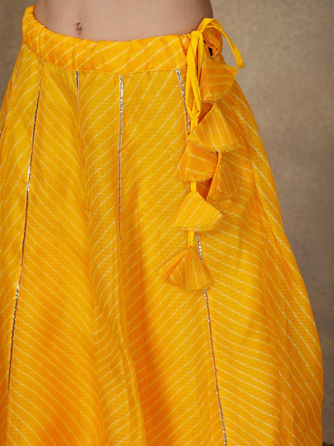 NEUDIS Striped Flared Maxi A-Line Skirts - Image 7