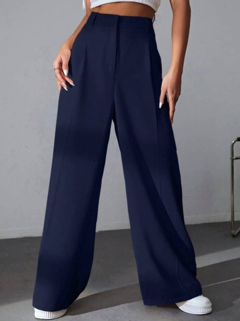 Next One Women High-Rise Pleated Korean Trousers
