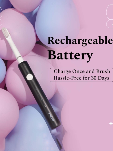 Perfora Rechargeable Electric Toothbrush - Tuxedo Black - Image 5